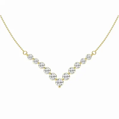Firn Round Chevron Necklace