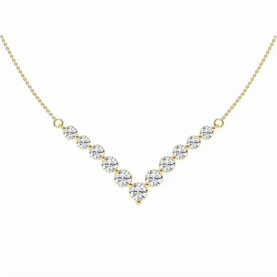 Firn Round Chevron Necklace