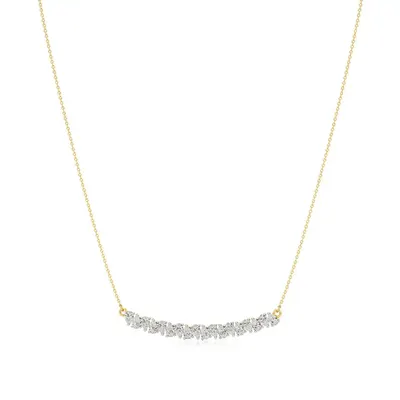 Firn Pear Bar Necklace, 2.7 ct