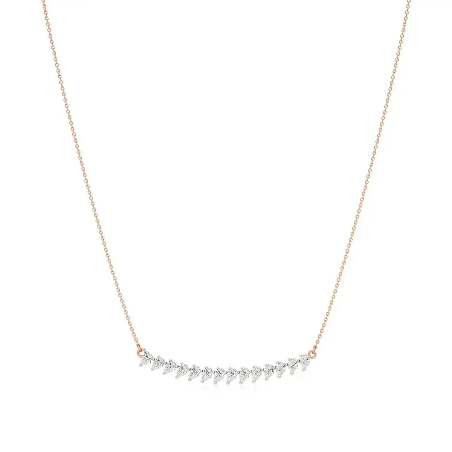 Firn Pear Bar Necklace, 2.1 ct