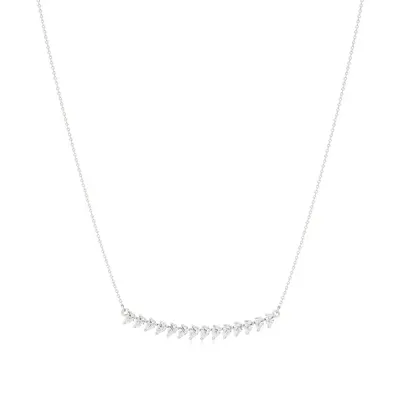 Firn Pear Bar Necklace, 2.1 ct
