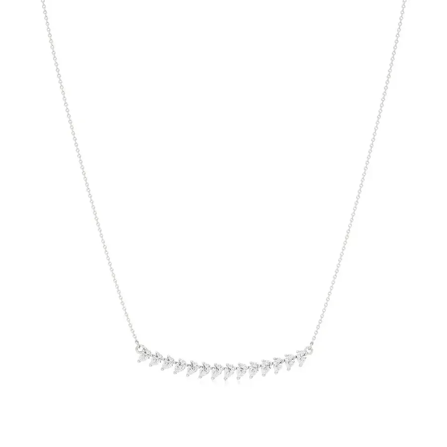 Firn Pear Bar Necklace, 2.1 ct