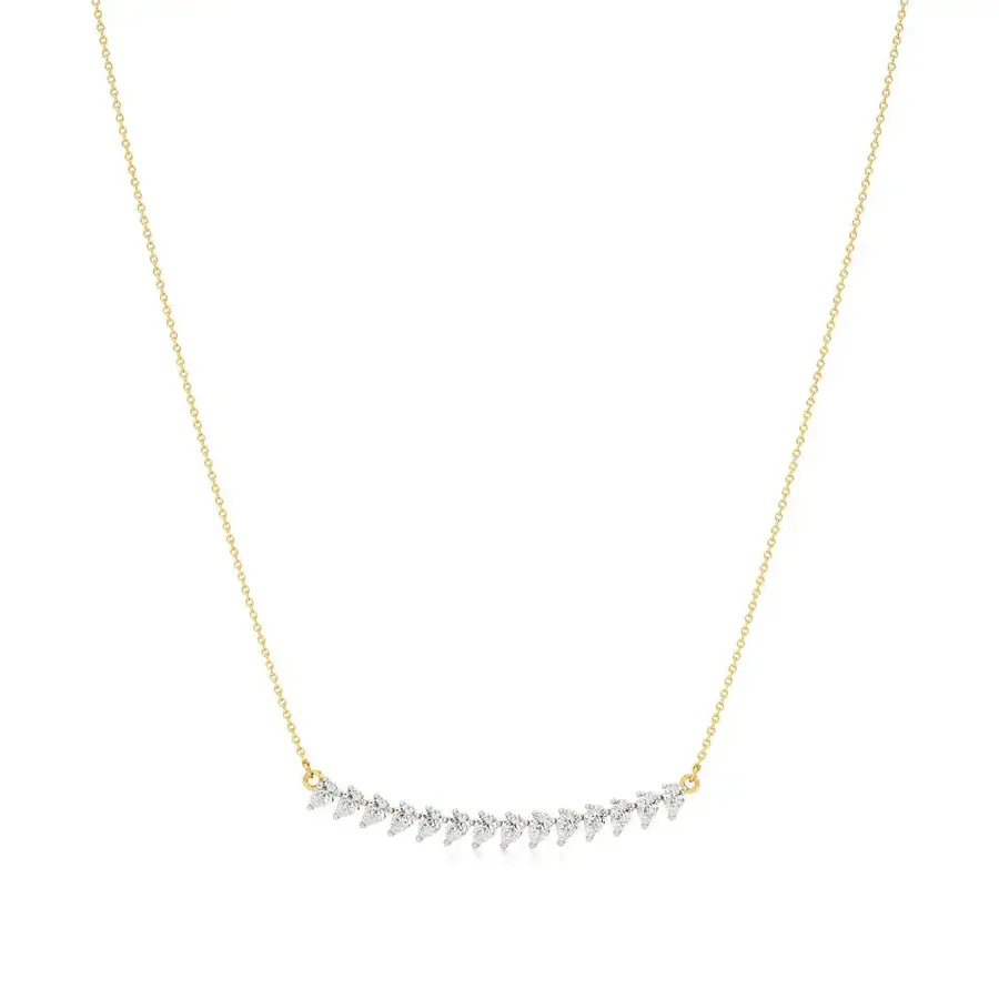 Firn Pear Bar Necklace, 2.1 ct