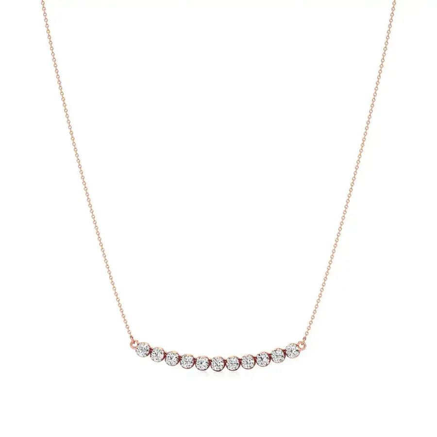 Firn Round Bezel Necklace