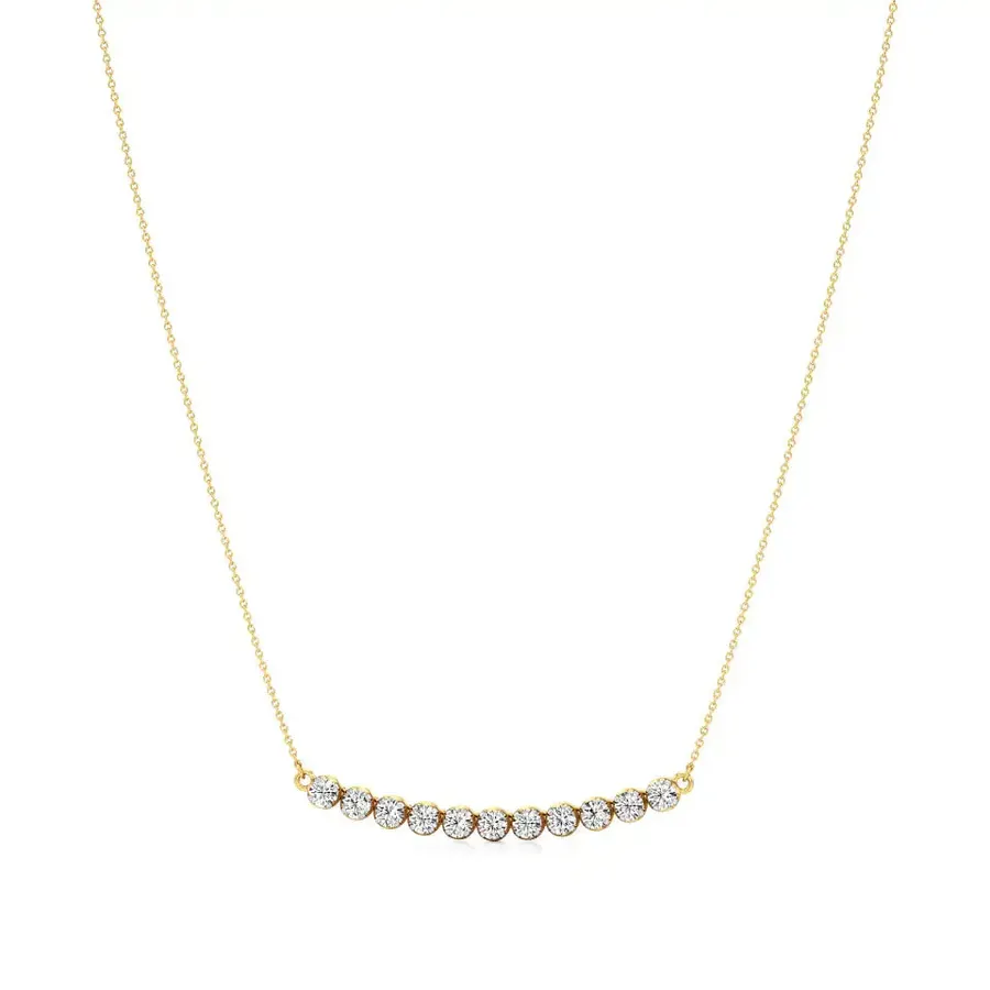Firn Round Bezel Necklace