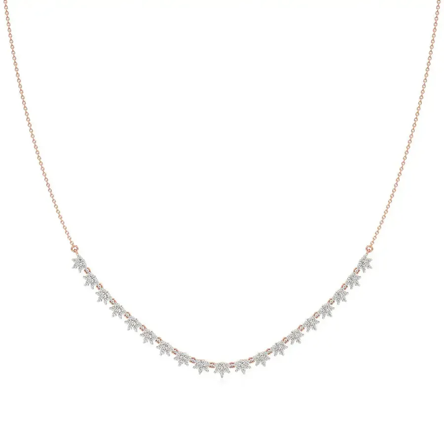 Firn Round Cluster Necklace
