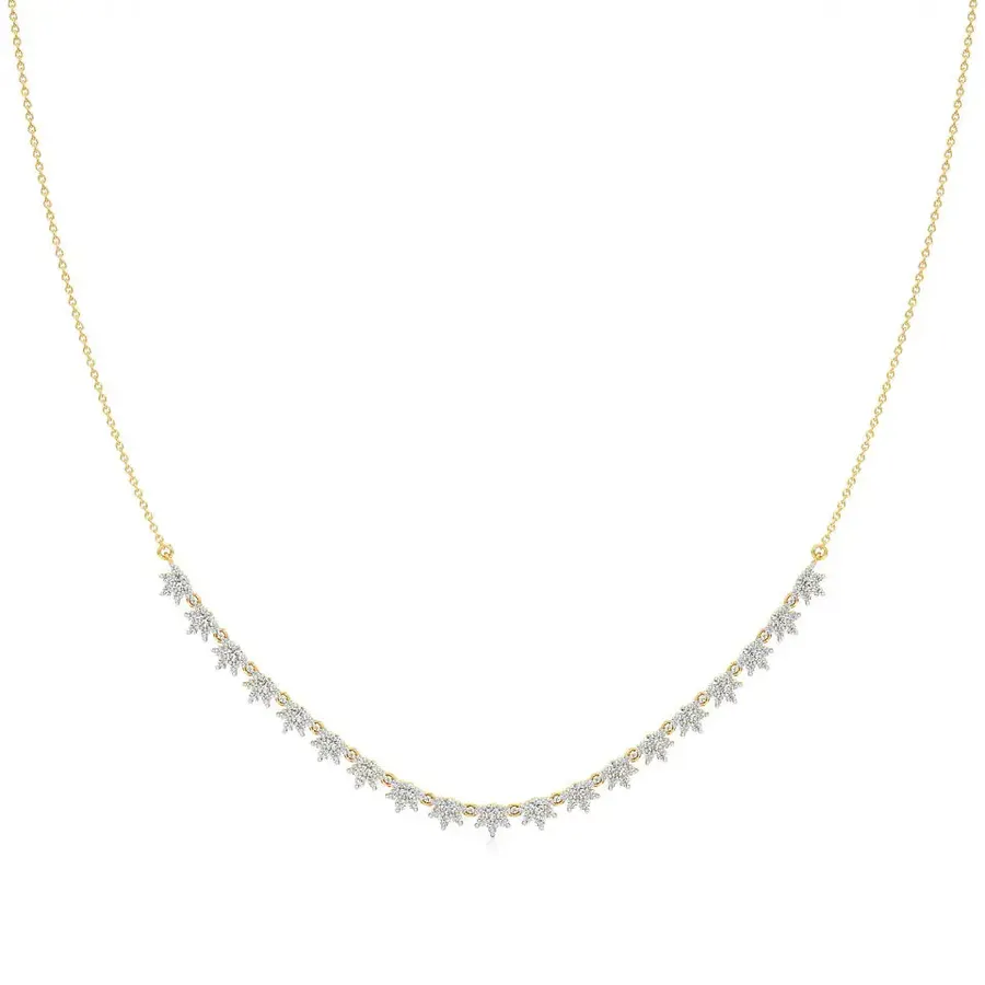 Firn Round Cluster Necklace