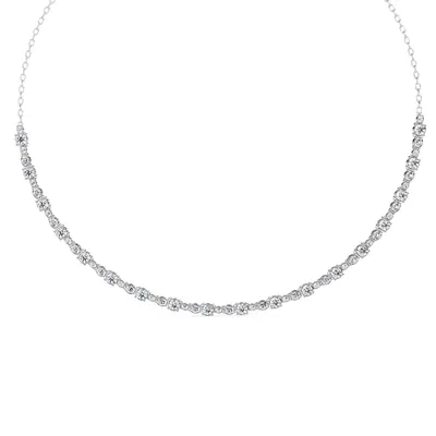 Firn Round Classic Necklace, 3.24 ct
