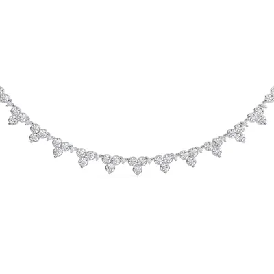 Firn Round Curved Necklace, 2.14 ct
