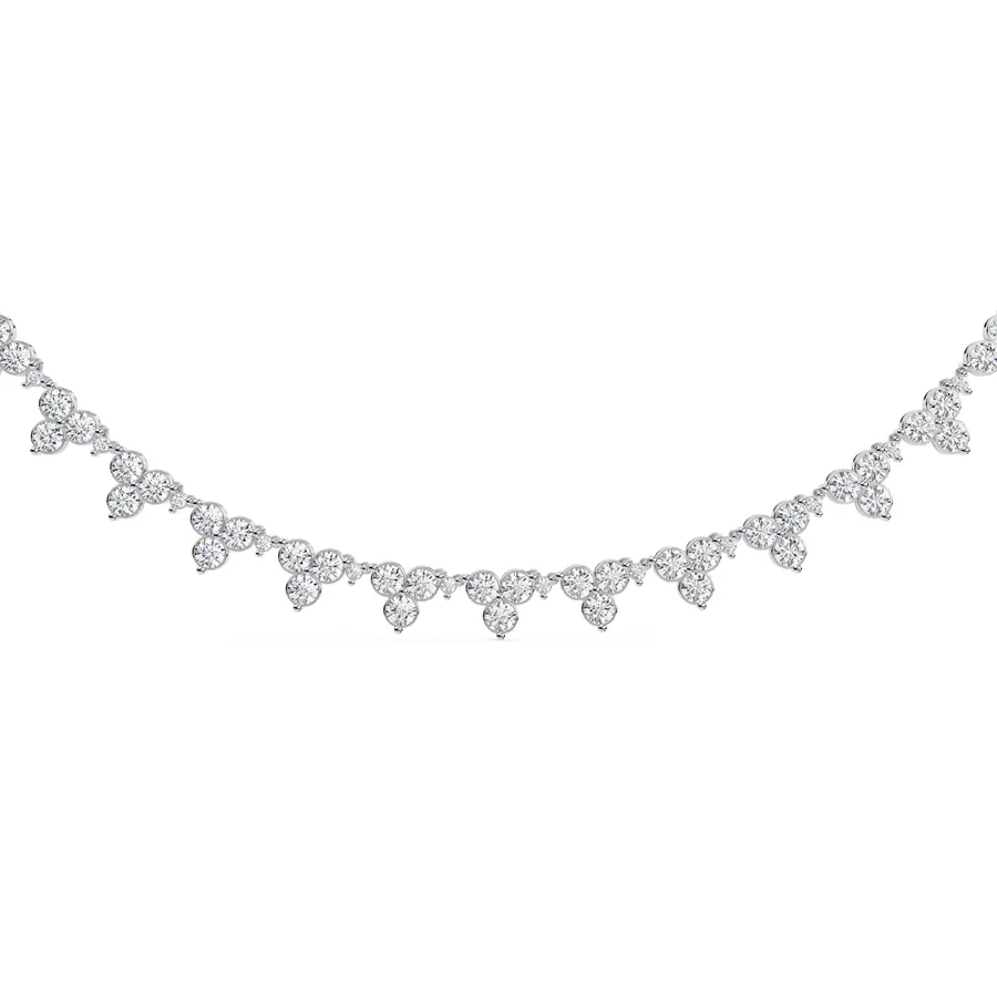 Firn Round Curved Necklace, 2.14 ct