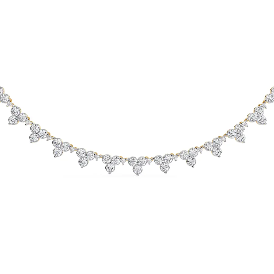 Firn Round Curved Necklace, 2.14 ct