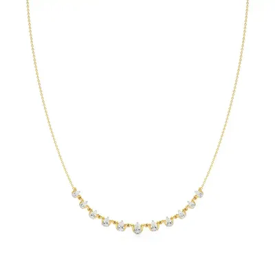 Firn Pear Halo Necklace