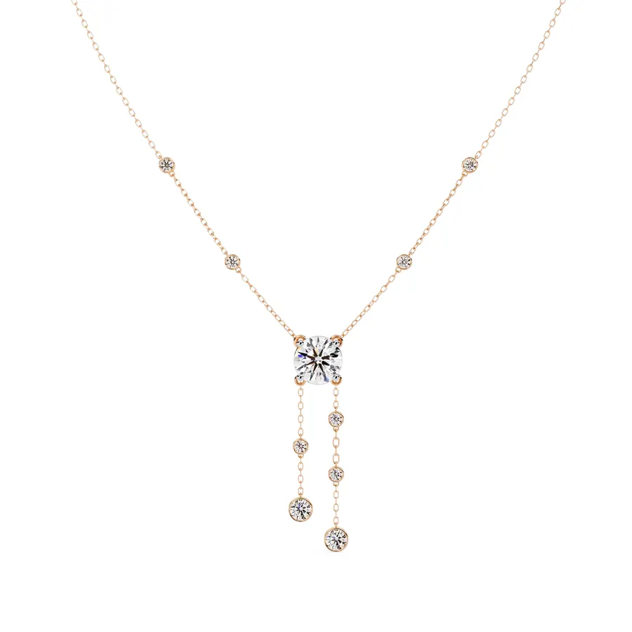 Firn Round Solitaire Necklace