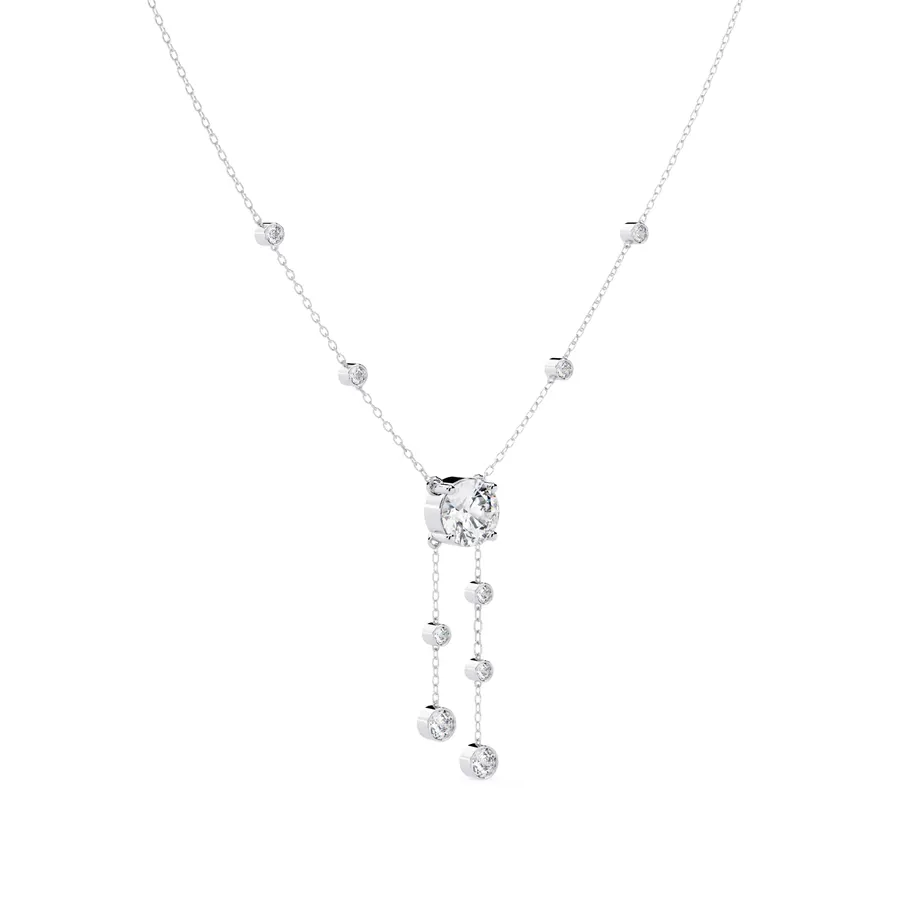Firn Round Solitaire Necklace