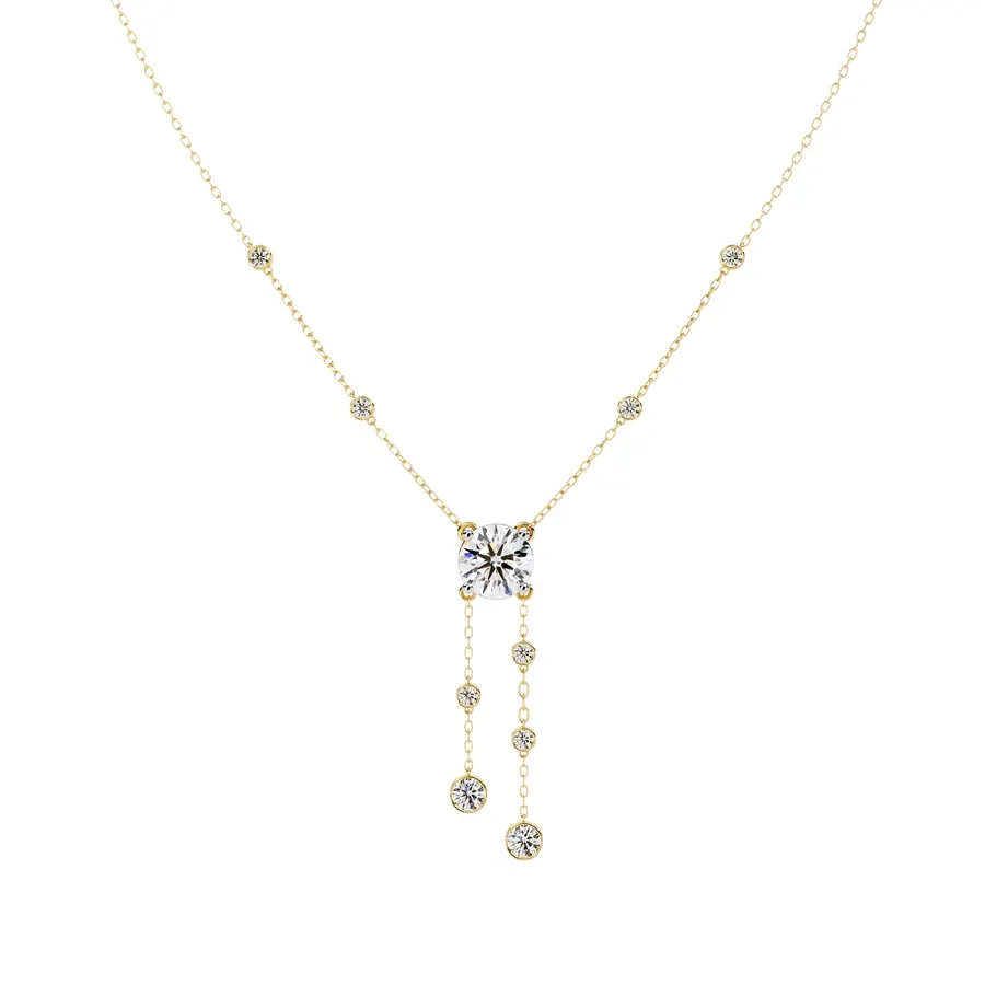 Firn Round Solitaire Necklace