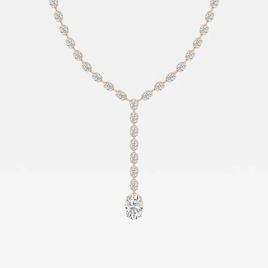 Lattice Oval Tennis Necklace