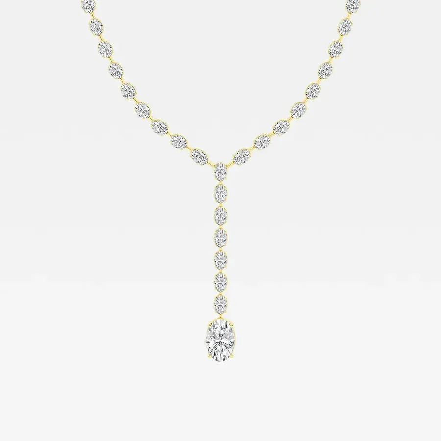Lattice Oval Tennis Necklace