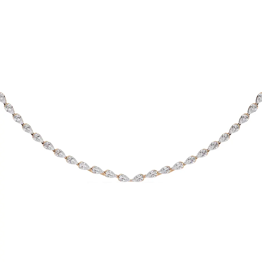 Lattice Pear Tennis Necklace