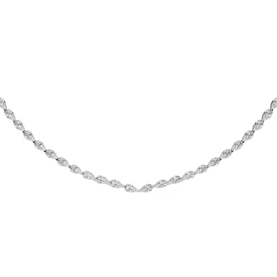 Lattice Pear Tennis Necklace