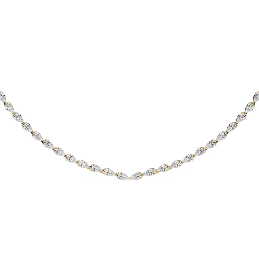 Lattice Pear Tennis Necklace