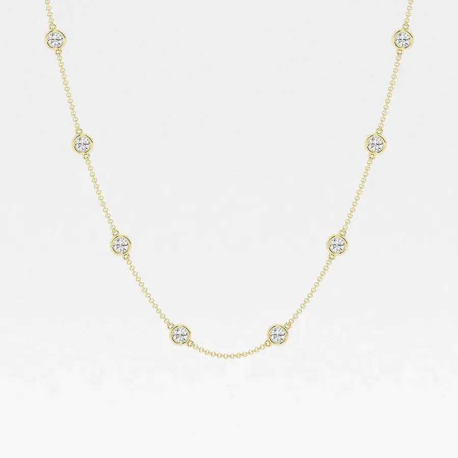 Lattice Round Cluster Necklace, 1.2 ct