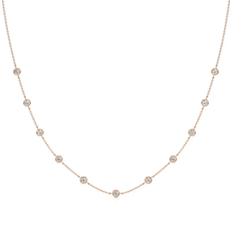 Lattice Round Bezel Necklace