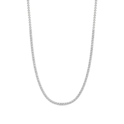 Lattice Round Tennis Necklace, 3.5 ct