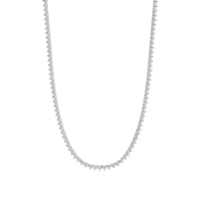 Lattice Round Tennis Necklace, 10.04 ct