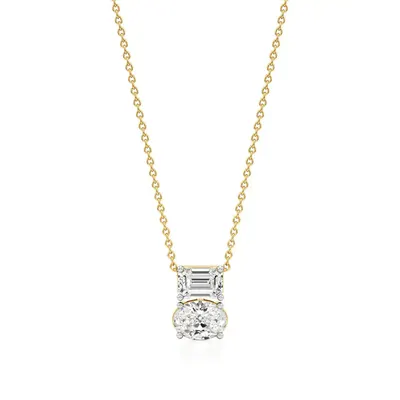 Sundog Oval & Emerald Pendant