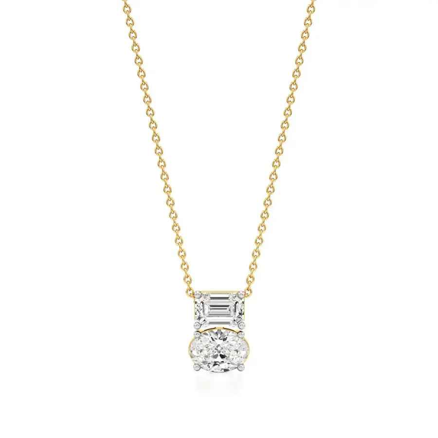Sundog Oval & Emerald Pendant