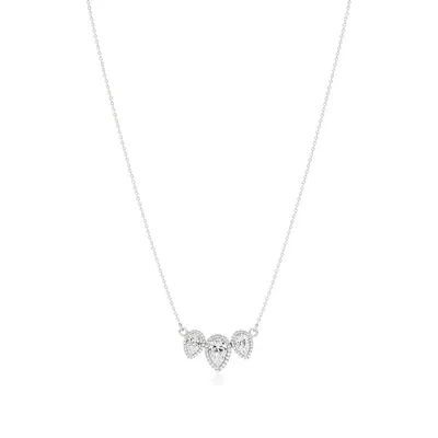 Rime Pear Cluster Halo Pendant