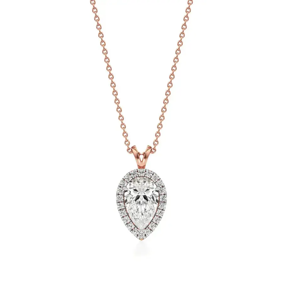 Rime Pear Solitaire Pendant