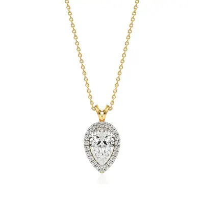 Rime Pear Solitaire Pendant