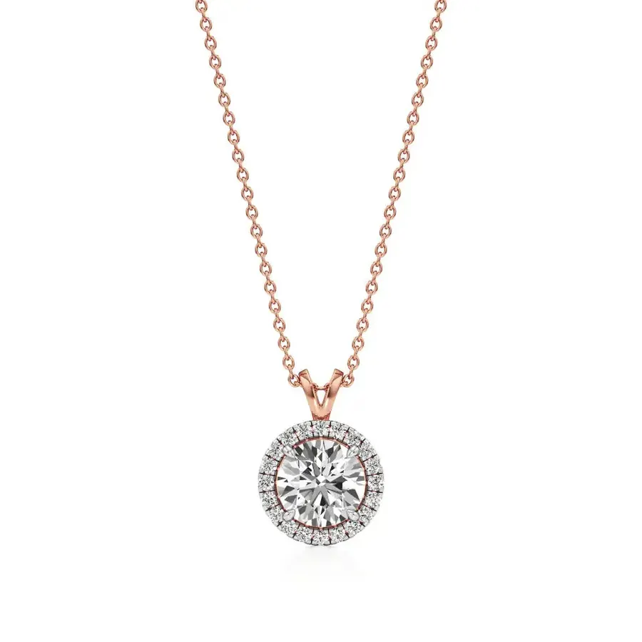 Rime Round Solitaire Pendant