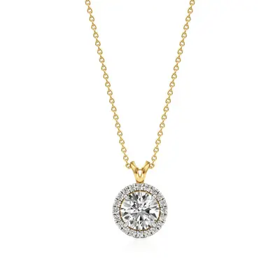Rime Round Solitaire Pendant
