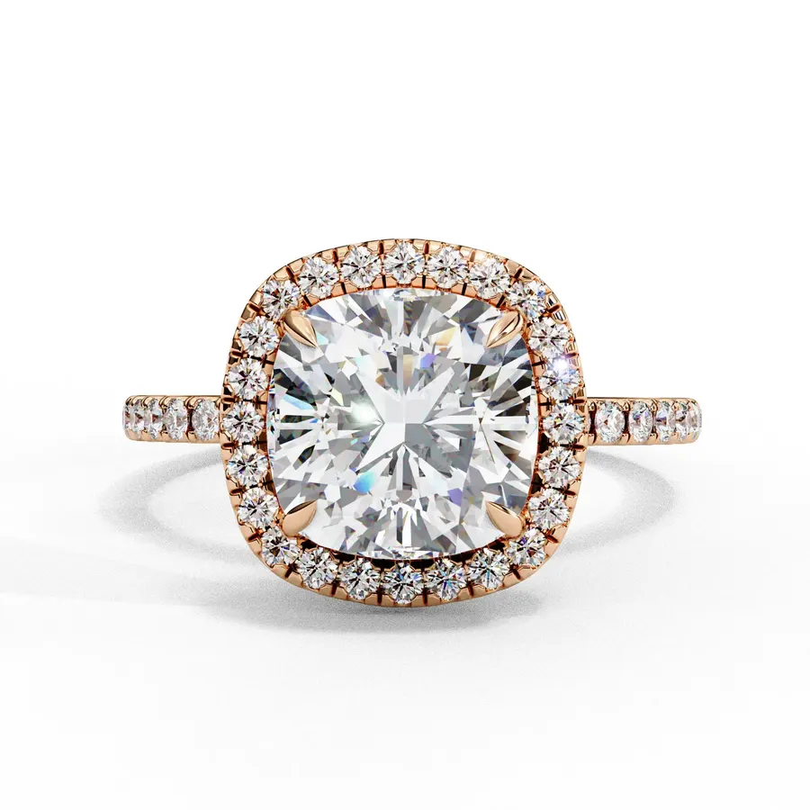 Rime Cushion Solitaire Ring