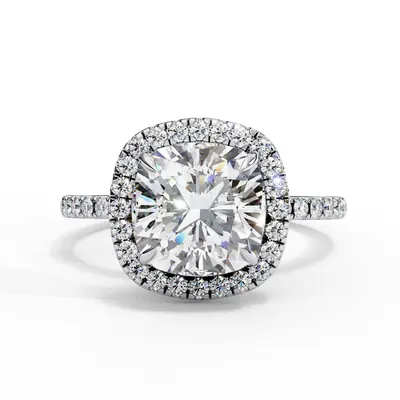 Rime Cushion Solitaire Ring