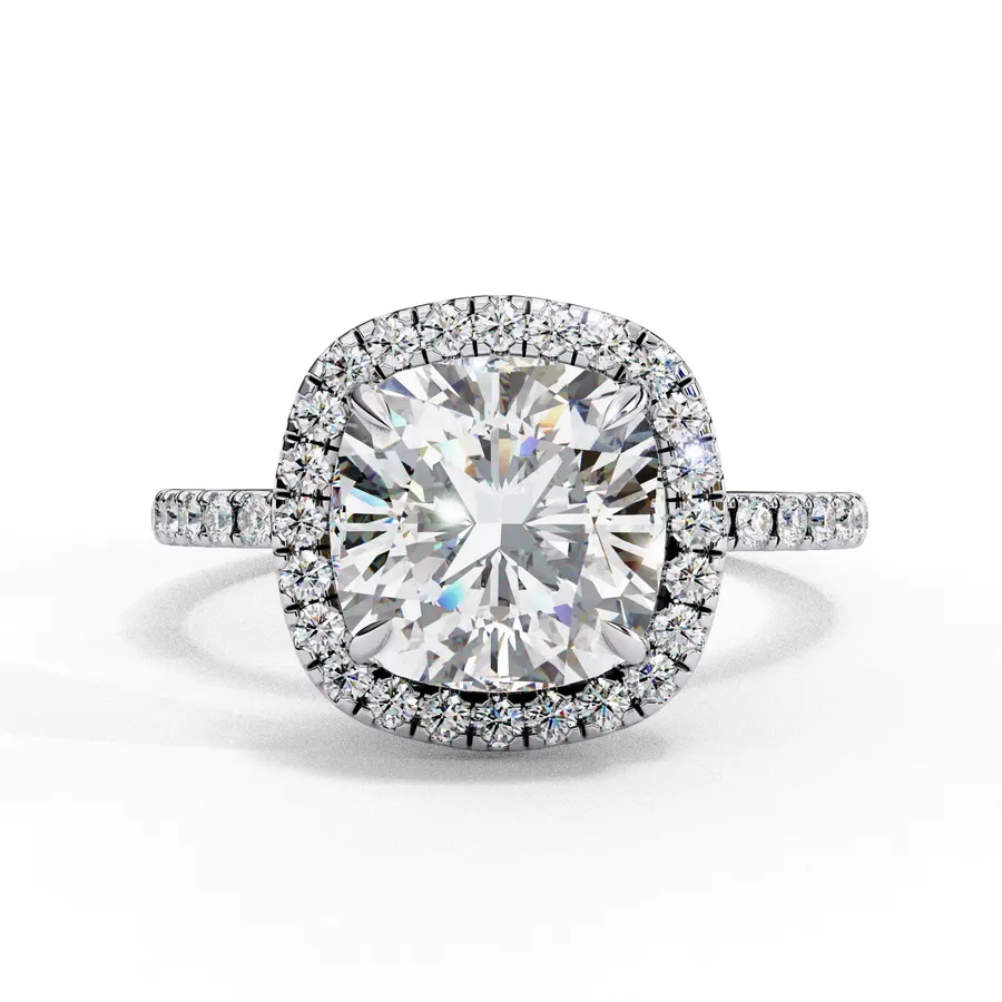 Rime Cushion Solitaire Ring