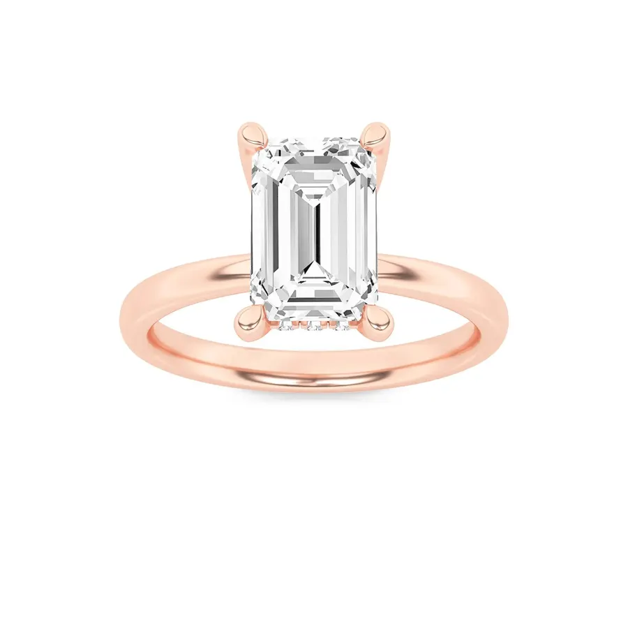 Rime Emerald Hidden Halo Halo Ring, 1.02 ct
