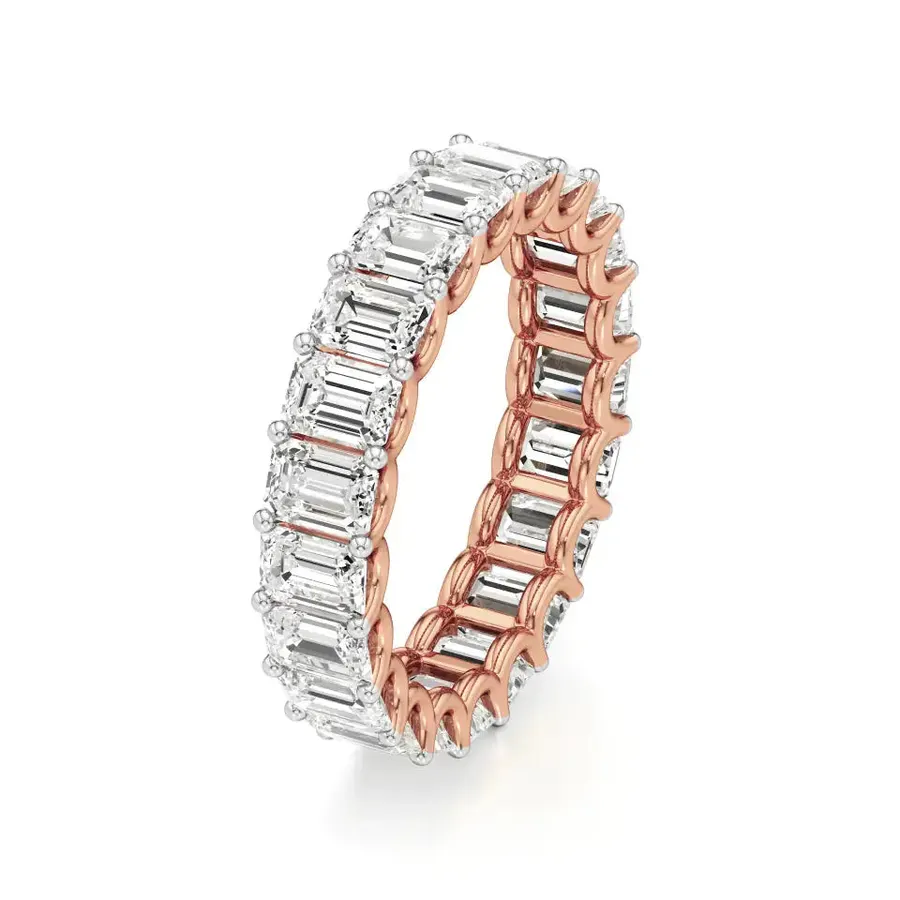 Lattice Emerald Eternity Ring