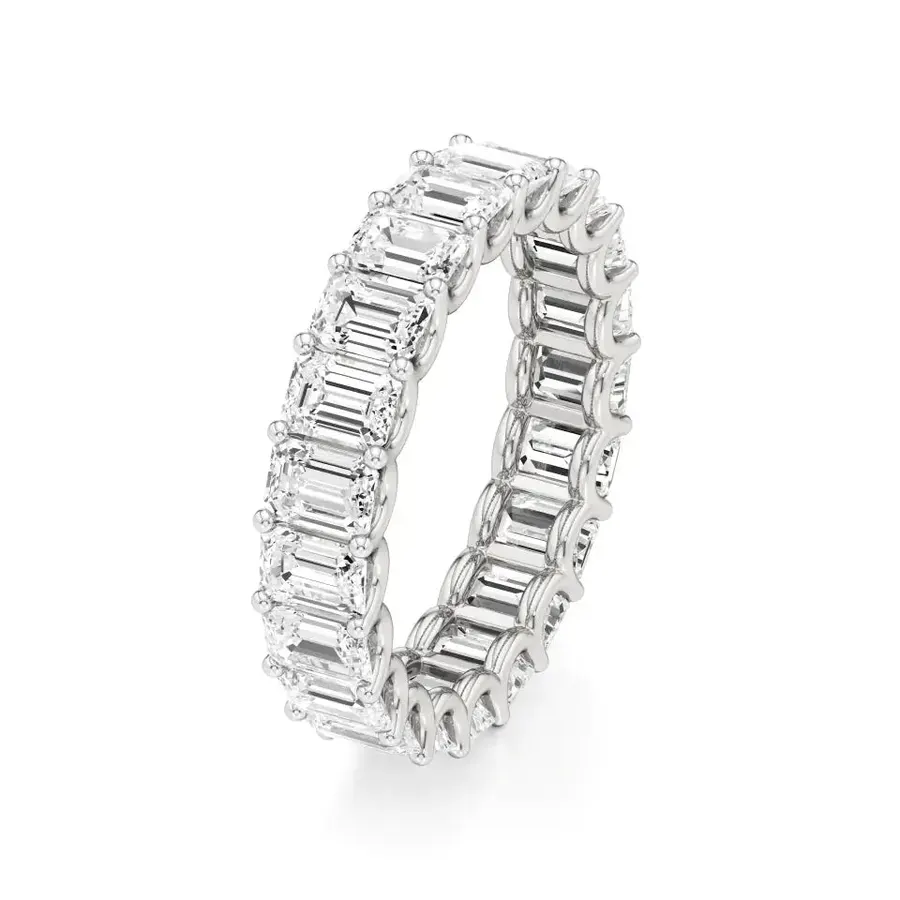 Lattice Emerald Eternity Ring