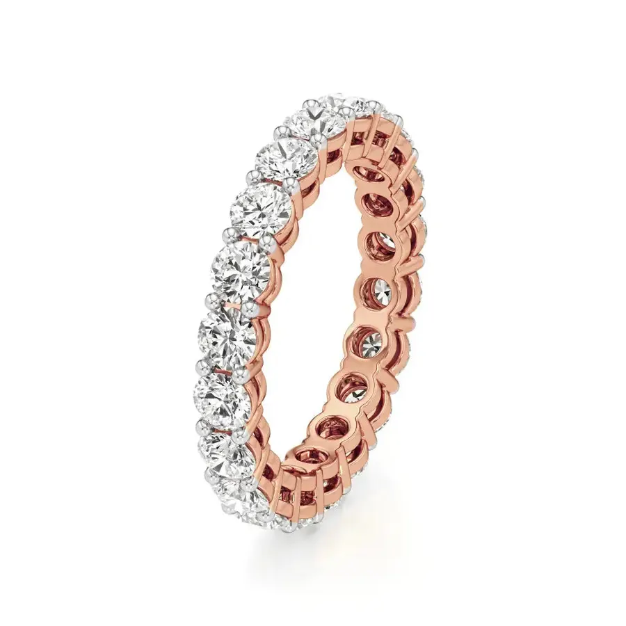 Lattice Round Eternity Ring, 3 ct
