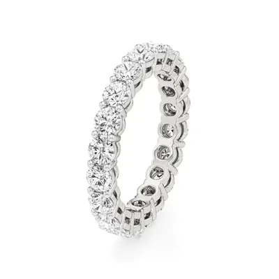 Lattice Round Eternity Ring, 3 ct