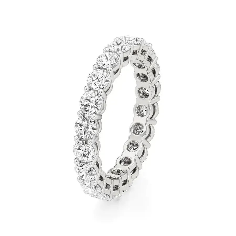 Lattice Round Eternity Ring, 3 ct
