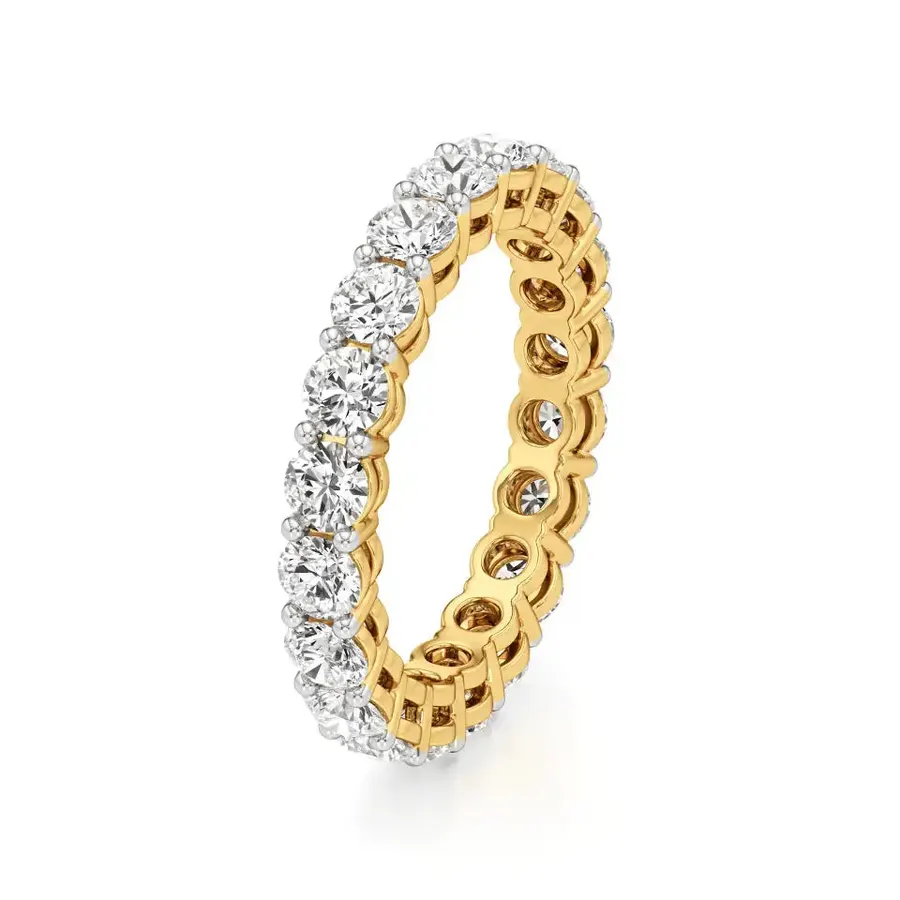 Lattice Round Eternity Ring, 3 ct