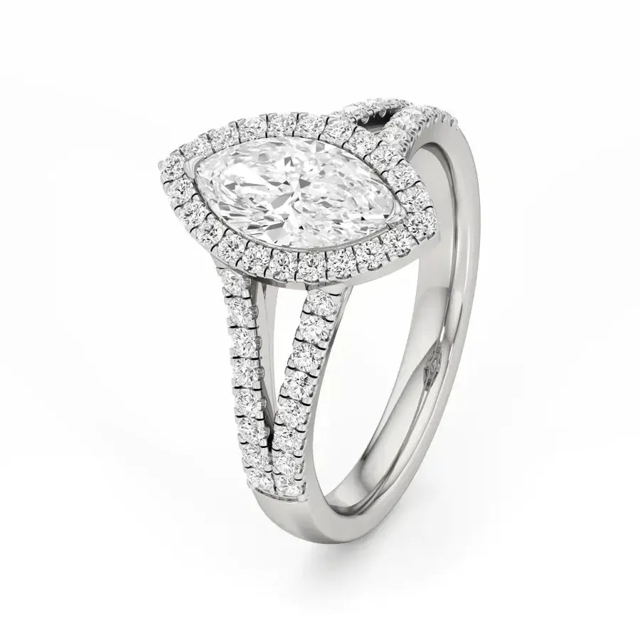 Rime Marquise Solitaire Ring