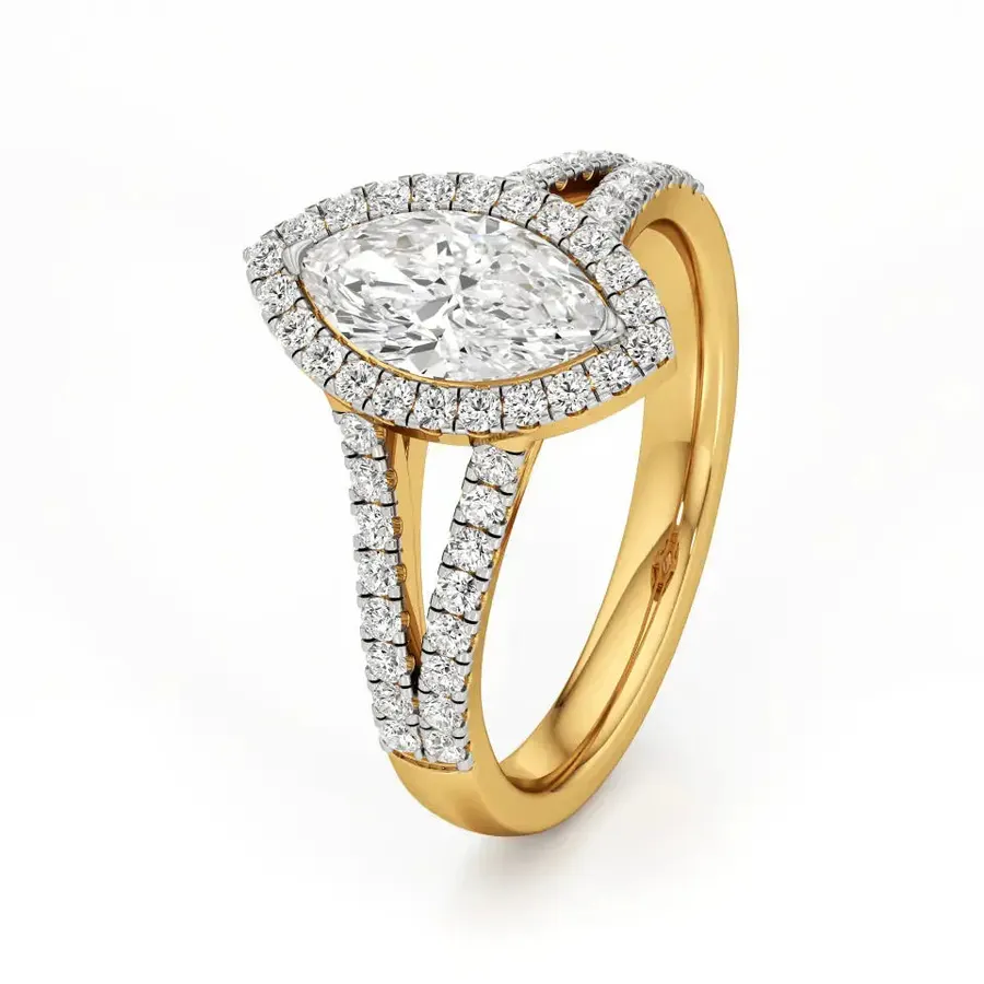 Rime Marquise Solitaire Ring