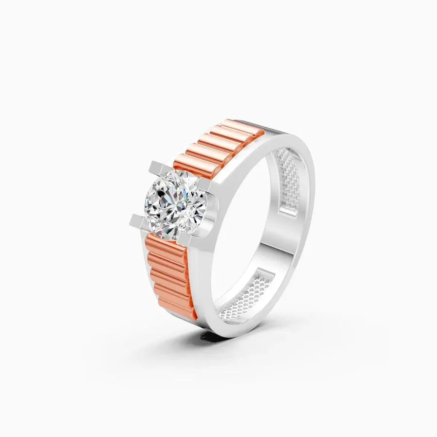 Basalt Men's Solitaire Ring, 1.23 ct
