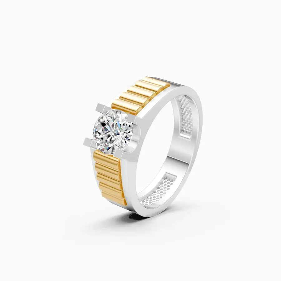 Basalt Men's Solitaire Ring, 1.23 ct