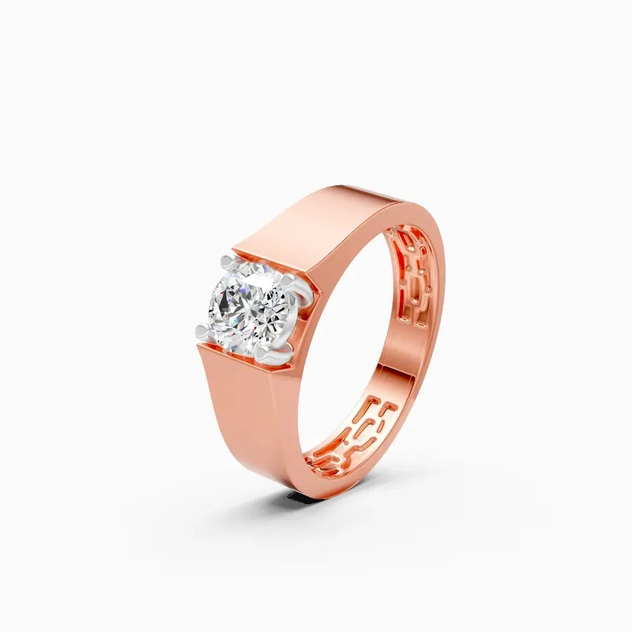Basalt Men's Solitaire Ring, 1.51 ct